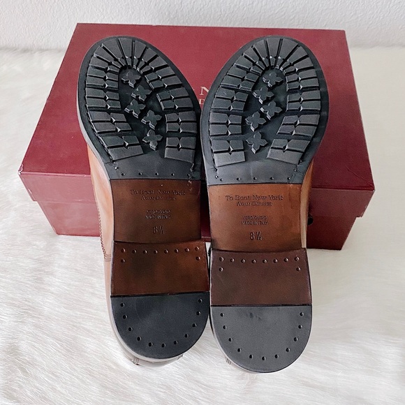 ✨New TO BOOT Abbott Tall Leather Lace Boots Cognac - Picture 8 of 8